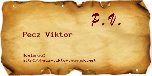 Pecz Viktor névjegykártya