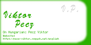 viktor pecz business card